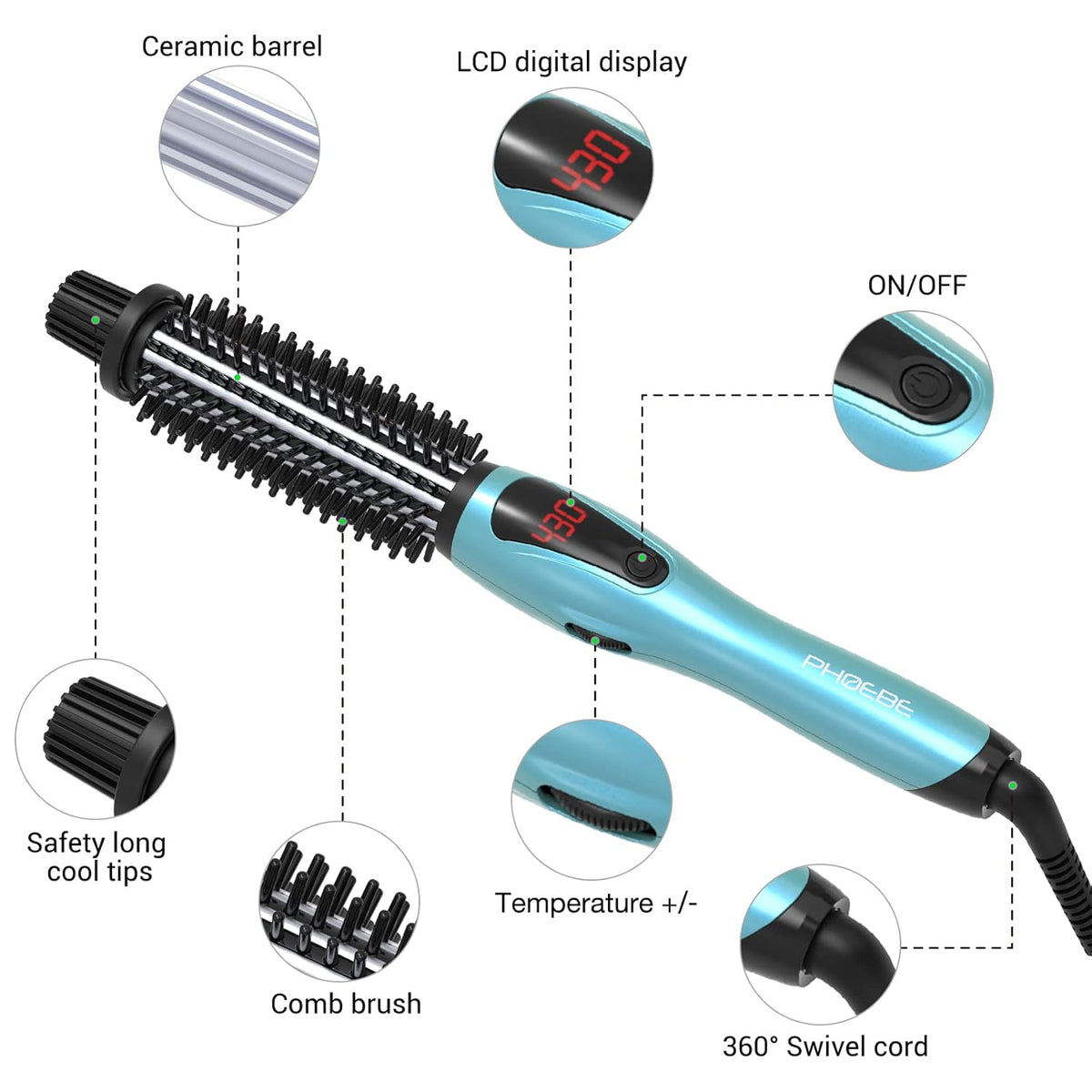 Curling Iron Brush 1 Inch O4510