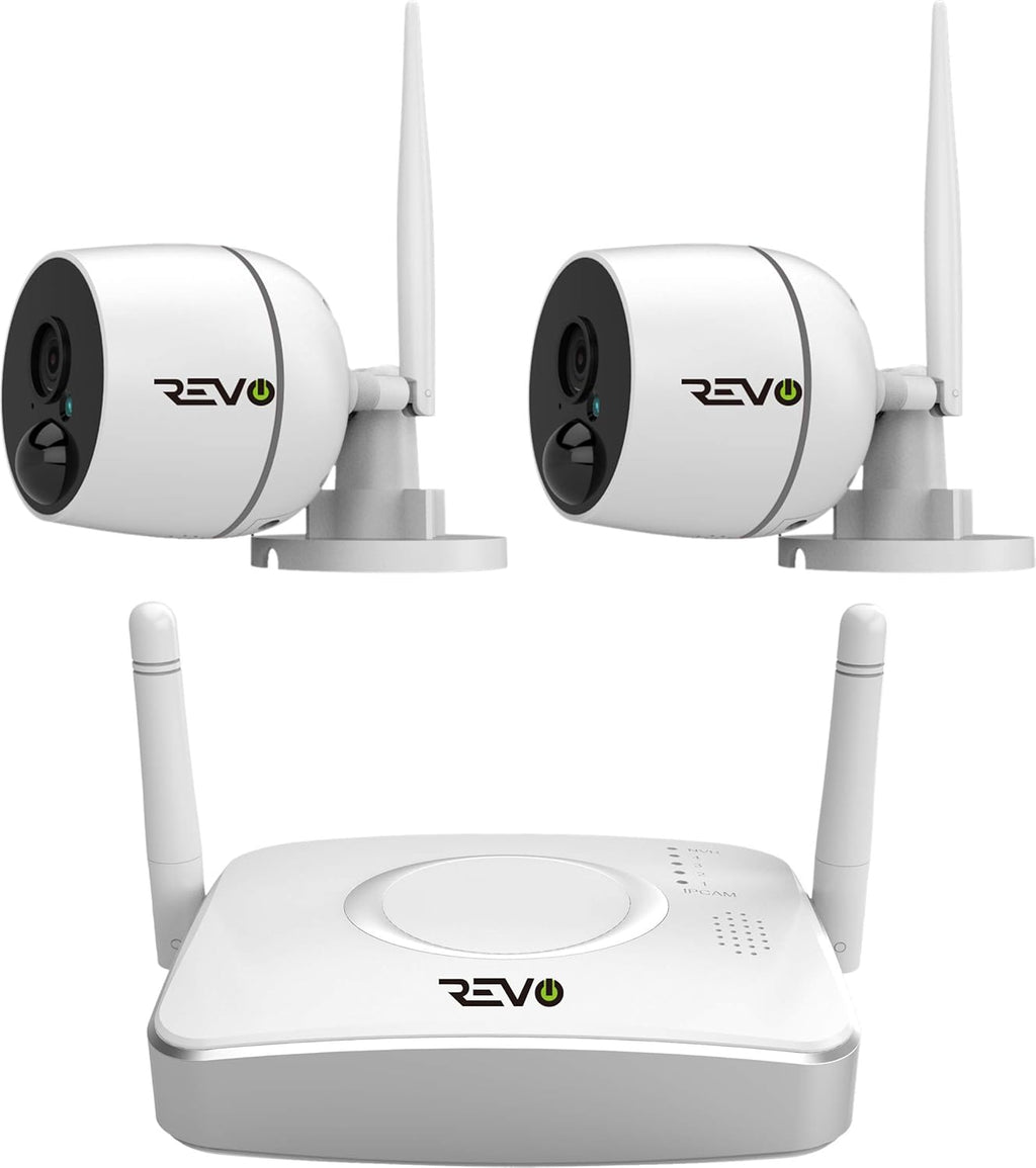 4CH Wireless NVR Security System with 1TB HDD & 4X 1080p Battery Operated Cameras with 2-Way Audio X2046