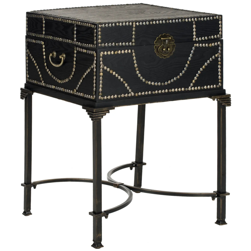 Dark Brown Storage End Table V31467