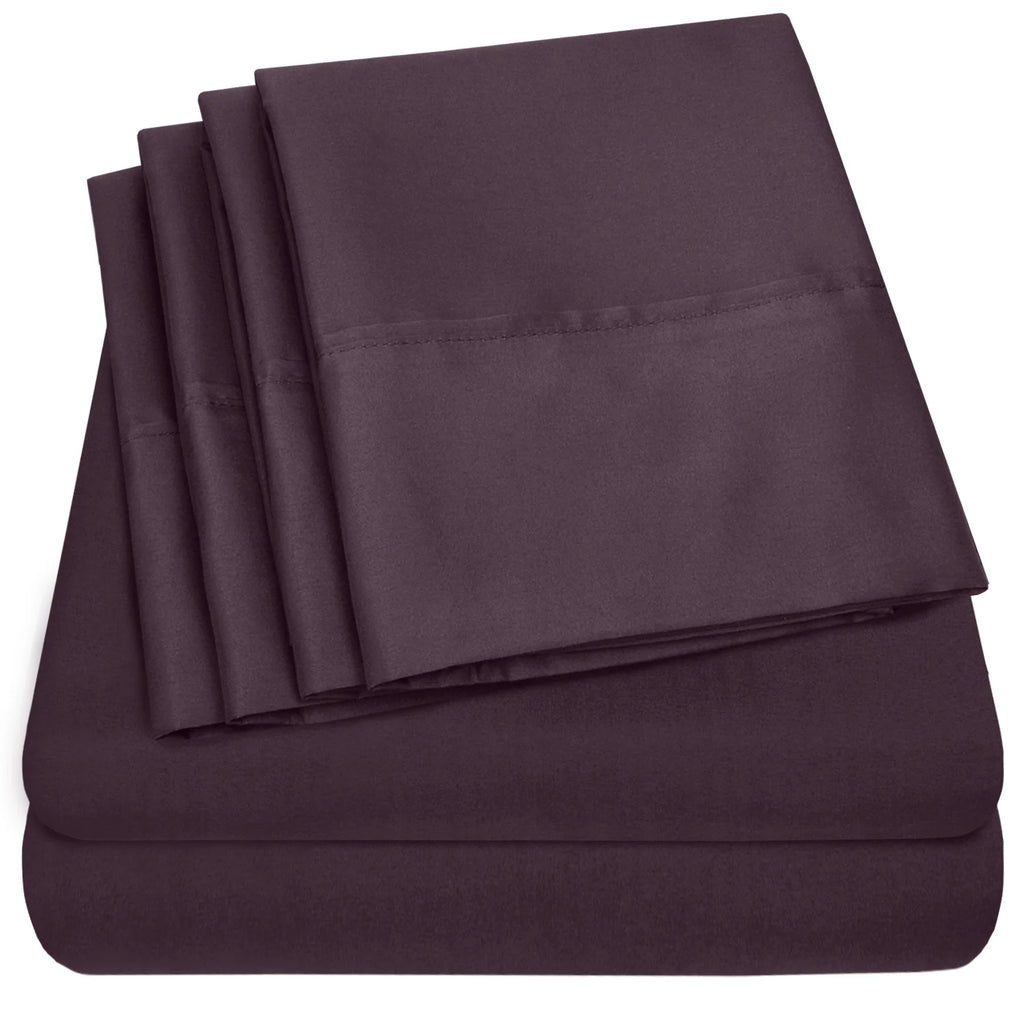 Purple 6-Piece Deep Pocket Sheet Set U8287