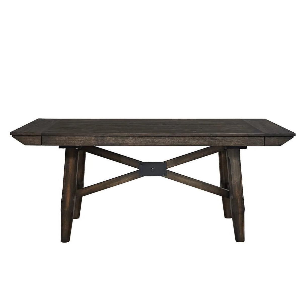 Brown 5 Piece Wood Trestle Table Set R382