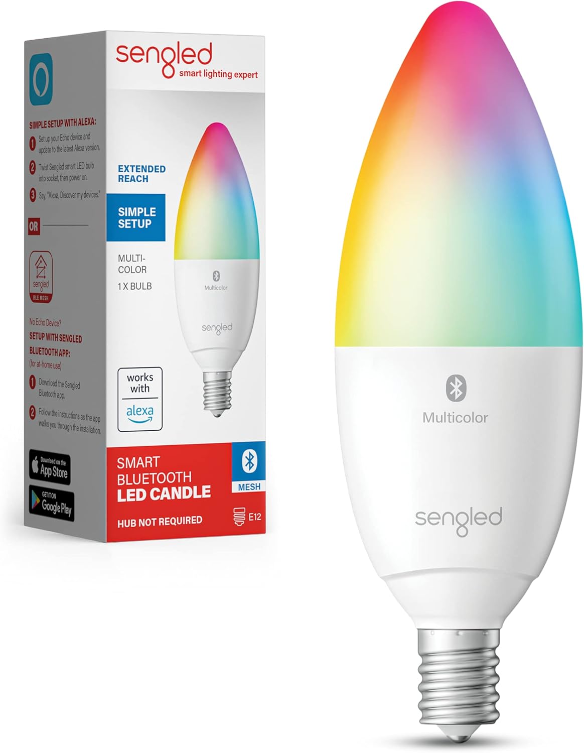 5/6 inch Multicolor Dimmable Smart LED Downlight, 4 Pack C7223