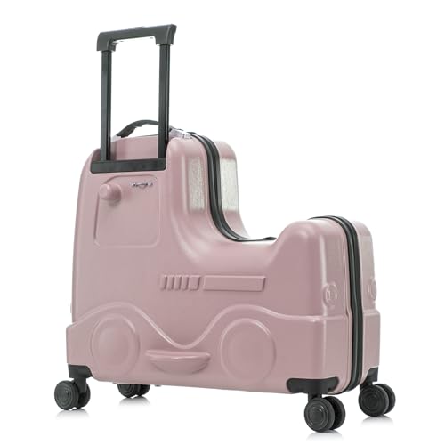 22 inch Kids Ride On Luggage with Safety Belt and Spinner Wheels (Yellow) D6777