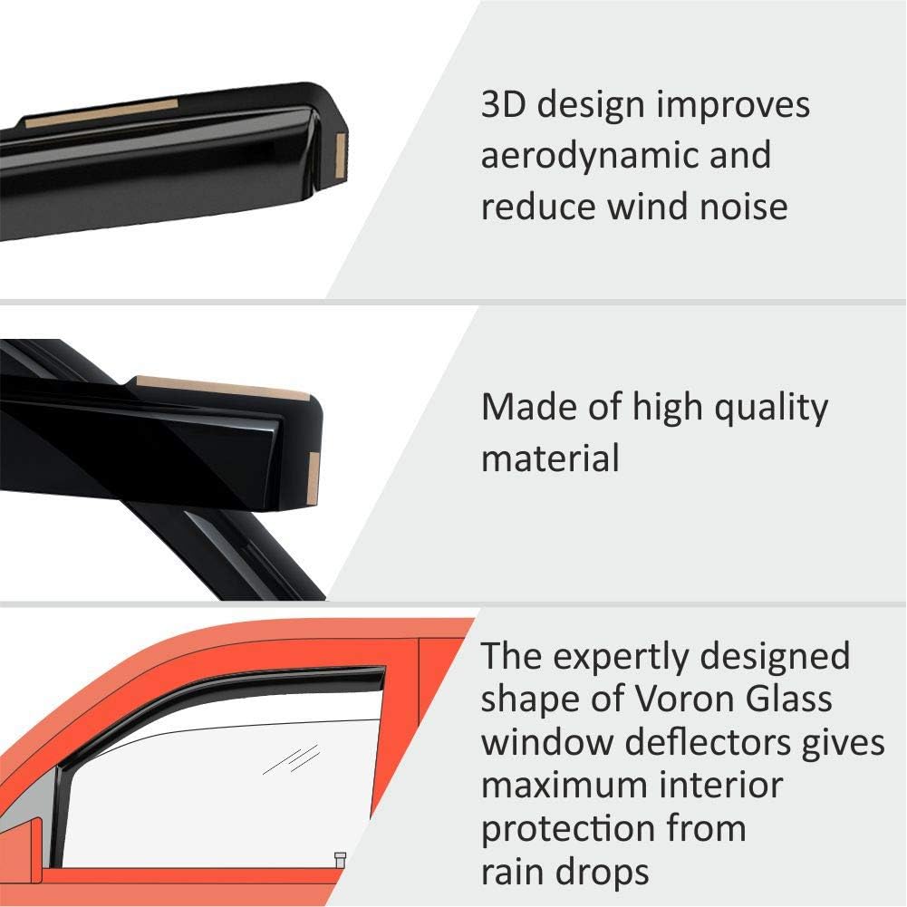 Window Deflectors Vent Window Visors 4 Pieces Q23145