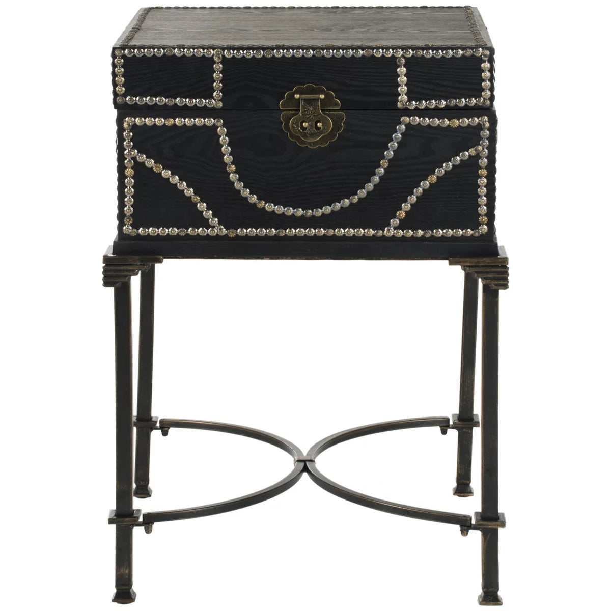 Dark Brown Storage End Table V31467