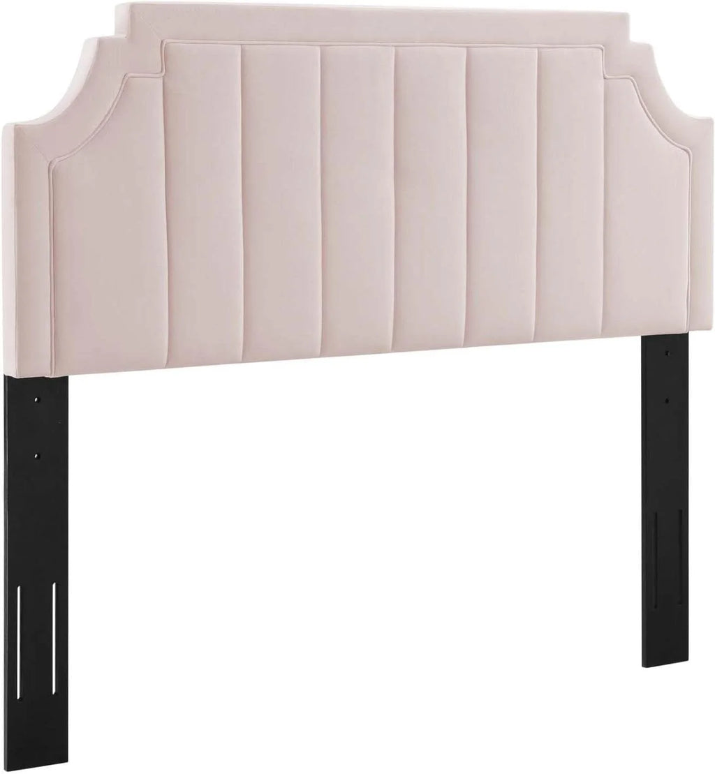 Channel Tufted Performance Velvet Headboard U48622