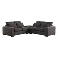 Dark Gray Modular Reversible Sectional Sofa & Ottoman P527