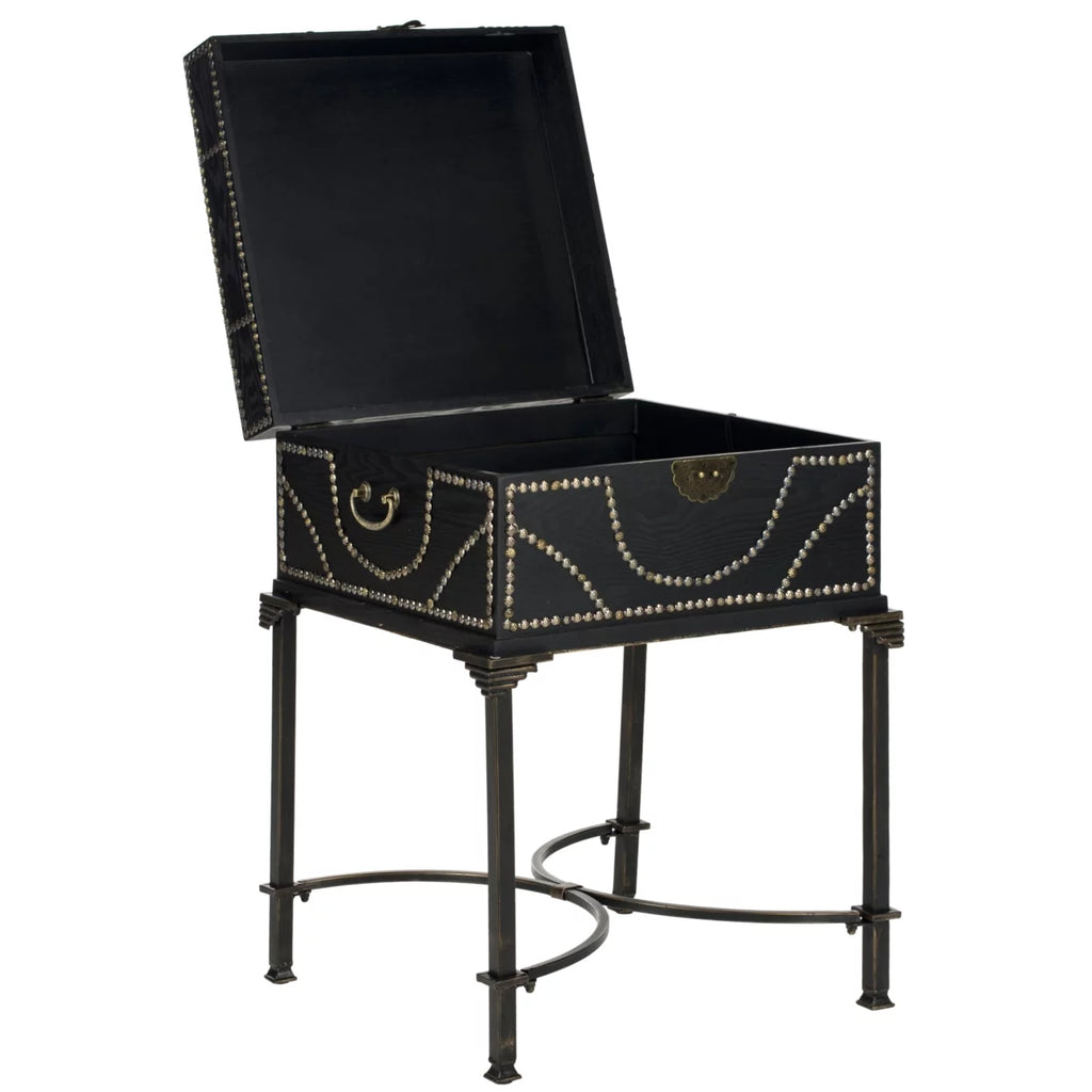 Dark Brown Storage End Table V31467