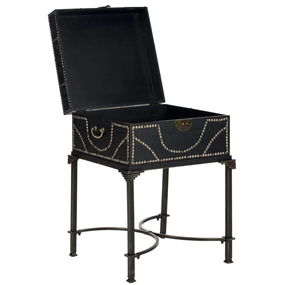 Dark Brown Storage End Table V31467